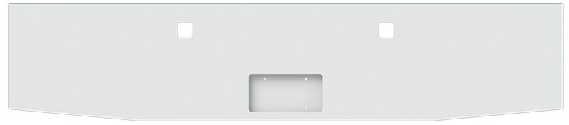 Bumper For KENWORTH, KW, W990, 2018-2026, 20" TO 18", BOXED END TAPER, CHROME, TOW HOLES, BLIND MOUNT, 10ga