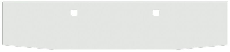 Bumper For KENWORTH, KW, W990, 2018-2026, 20" TO 18", BOXED END TAPER, CHROME, TOW HOLES, BLIND MOUNT, 10ga