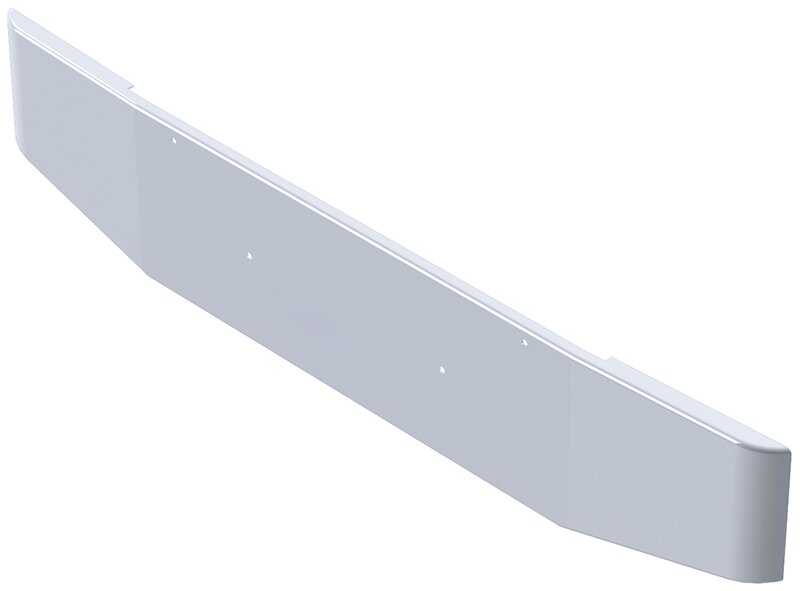 BUMPER FOR WESTERN STAR CABOVER 1977-1980 18" TAPER HAND FORM CHROME WITH MOUNTING HOLES ONLY