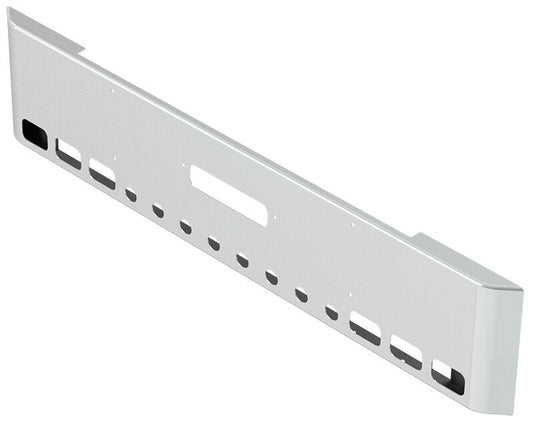 BUMPER FOR WESTERN STAR 4900SF 2008-2022 20" SQUARE ROLLED END CHROME WITH TOW HOLE, LIGHT HOLES