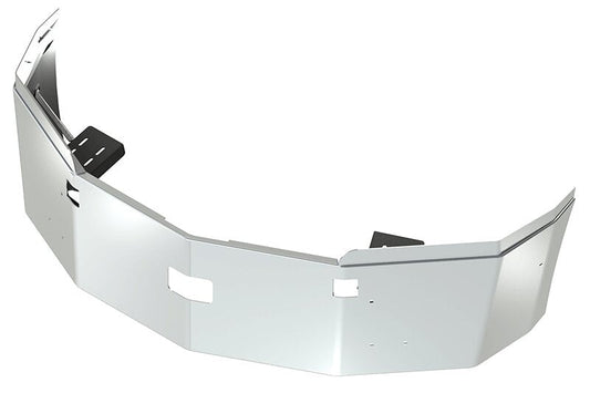 BUMPER FOR WESTERN STAR 5700XE 2015-2022 18" SETBACK AXLE WITH TOP EXTENSIONS CHROME WITH TOW HOLE