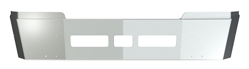 BUMPER FOR WESTERN STAR 5700XE 2015-2022 14" SETBACK AXLE WITH TOP EXTENSIONS CHROME WITH TOW HOLE & VENT HOLES