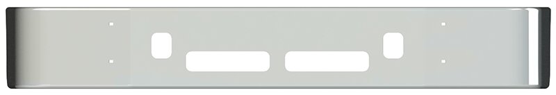 BUMPER FOR VOLVO VNM SETBACK AXLE 1998-2003 16" SETBACK AXLE CHROME WITH TOW HOLE & VENT HOLES