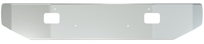 BUMPER FOR VOLVO WHITE WCA 1987-2001 16" SQUARE HAND FORM CHROME WITH TOW HOLE
